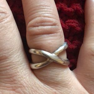 Stella & Dot Odette Silver Plated Ring Size 7